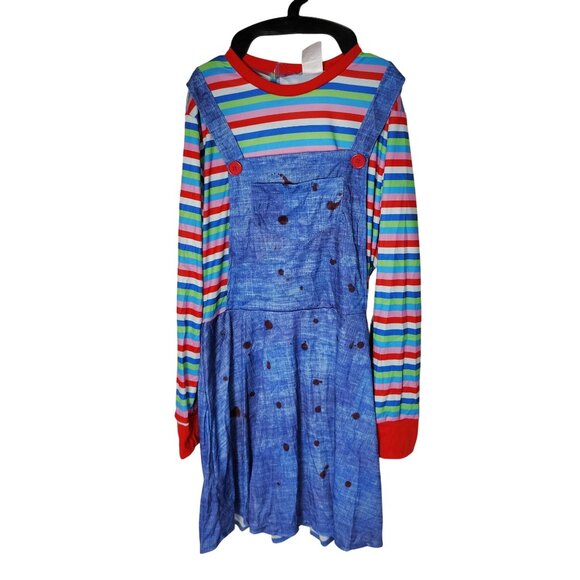 Womens XL (16/18) Striped Doll Halloween Costume Dress - Picture 4 of 7